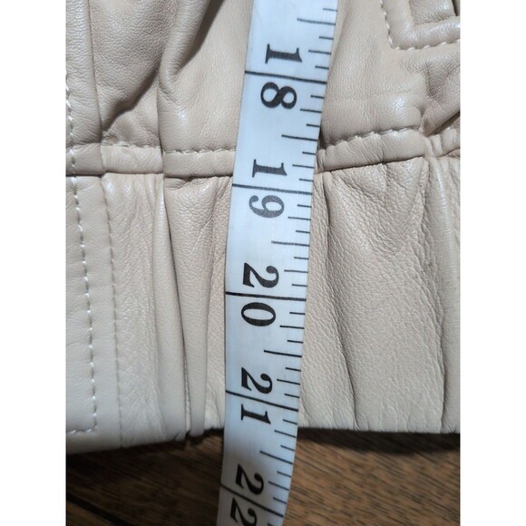 For Joseph XS Jacket Biker Luxury Cream Leather feminine Moto Fairy Whimsey - Picture 12 of 12